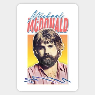 Michael McDonald / 70s Retro Aesthetic Fan Art Design Sticker